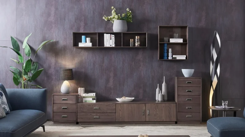 Duża Komoda 98 Szafka 3 Szuflady Wenge Sonoma S 3