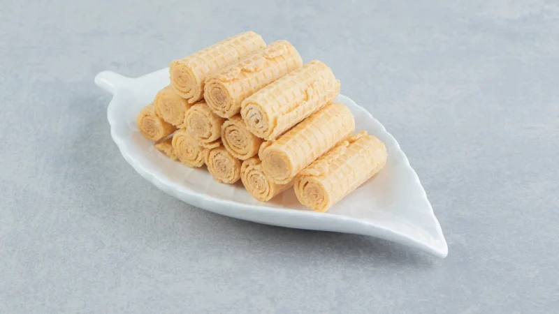 Wafle waniliowe bez glutenu, laktozy i bez dodatku