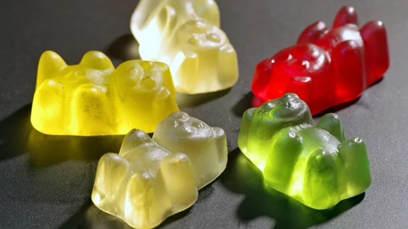 ŻELKI (MISIE) JABŁKO – CZARNA PORZECZKA BEZ DODATKU CUKRÓW BEZGLUTENOWE BIO 50 g – HOUSE OF DENMARK